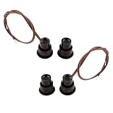 2 sensori di contatto alarmmagnetici per porte da incasso, con cavo, 0,5 A, 100 V, senza interruttore da incasso, sensore di allarme magnetico, impermeabile per la casa (marrone, 19 mm x 25 mm