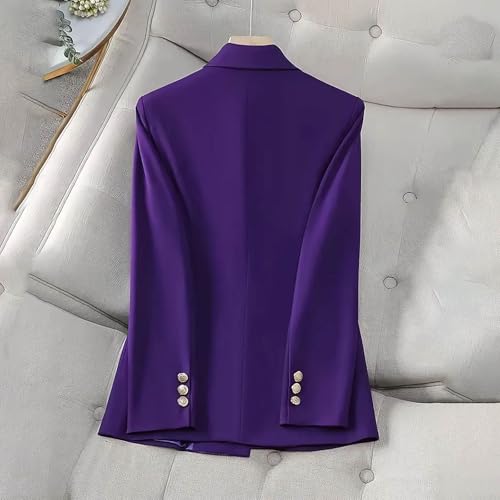 Work Elegant Blazer for Women Fall Winter Long Sleeve High Neck Plain Jackets Blazer Coat Women 20254