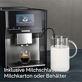 Siemens Macchina da caffè EQ700 Classic TP715D01, controllo app, Cold Brew, intuitivo display full touch, fino a 10 individ. Creazioni di caffè preferite, pulizia automatica a vapore, 1500 W, - 10