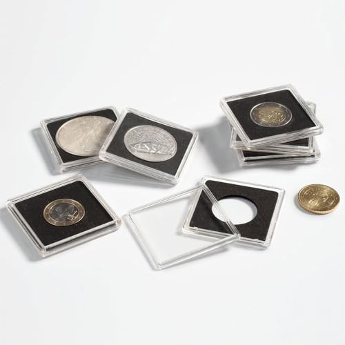 Capsules pièces de monnaie Quadrum 12 mm Leuchtturm boîtier carré de rangement