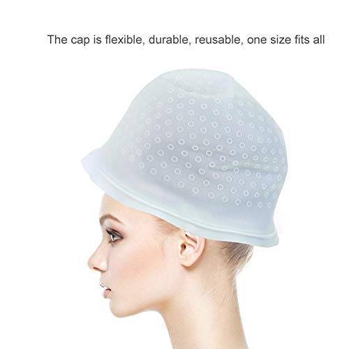 Gorro de gel de silicone para cabeleireiro, gorro de destaque para tingir o cabelo reutilizável prof