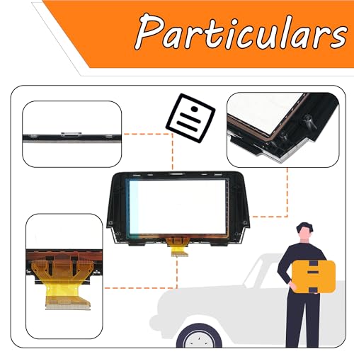 Image of Touch Screen Digitizer Replacement 50-PIN,Anti-Glare Glass Touchscreen | No Whitening or Fogging,Compatible for 2017 2018 2019 Mazda 6,Radio Screen,Replace#GRT7611J0,(50-PIN)