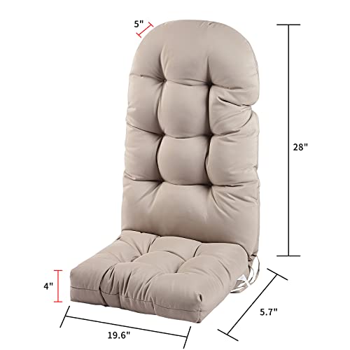 Enipate Weather Resistant Adirondack Chair Cushions High Back Indoor Outdoor Patio Tufted Lounge Cushion Seat Pads #TOP4