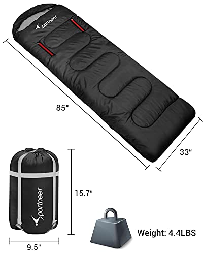 Sportneer Wearable Xl Sleeping Bags For Adults With Arm Zipper Holes Sleeping Bags Winter Cold Weather Kids Sleeping Bag For Camping Hiking Backpacking Outdoor Travel #TOP5