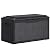 Greesum 100 & 31 Gallon Black Resin Deck Boxes for Patio Furniture, Garden Tools Storage