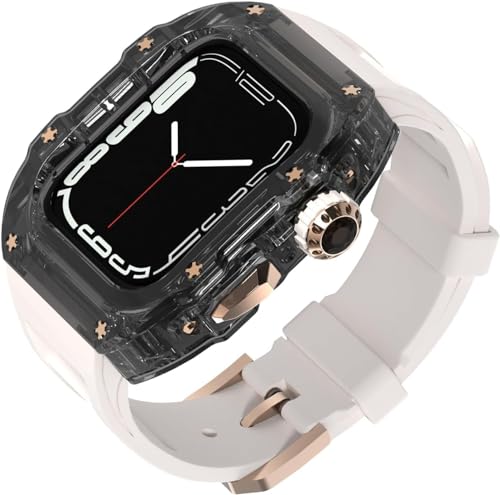 Bracelet de montre transparent caoutchouc SAAWEE Apple Watch 44mm 45mm