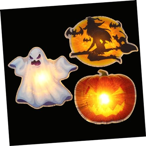 FOYTOKI 3pcs Fiber Optic Lamps for Halloween Decor Spooky Decorative Pendants Indoor Lighting Unique Random Style