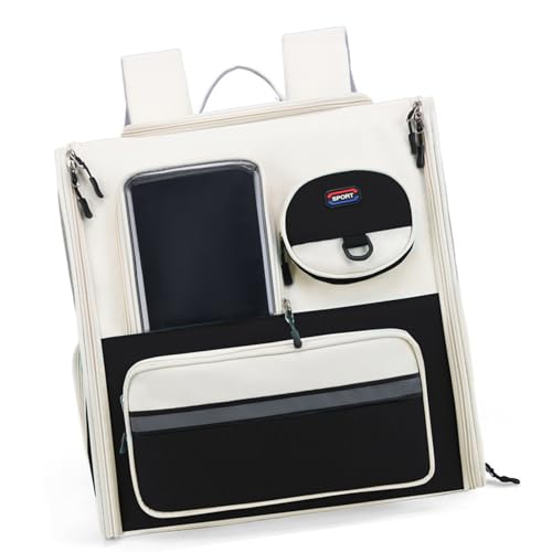 omiinitio Transpirable Pet Carro Caso Gatos Perros Mochilas Rueda Plegado Portamascotas Para Fácil Viaje Portabicicletas