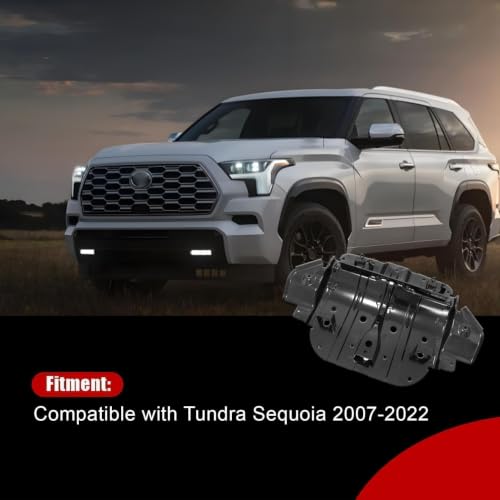 Image of FZJDSD Black Under Engine Cover Skid Plate Belly Guard 51410-0C010 Compatible with Toyota Tundra Sequoia 2007-2021