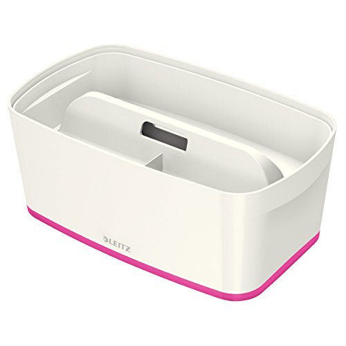 Leitz MyBox Pequeña con tapa, Caja de almacenaje para casa o la oficina, 5 litros, A5, Blanco/Rosa metalizado, Plástico brillante, 52291023 - imagen 10