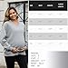 GINKANA Maternity Long Sleeve Tops for Pregnant Women Fashion Soft Casual Tunic Drop Shoulder Pullover Shirts with Pockets,Heather Gray,S