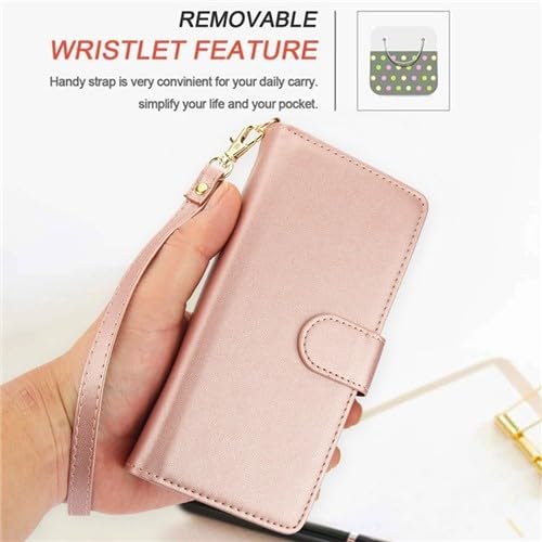 Étui compatible avec Samsung Galaxy Z Fold 6 noir protection cuir à rabat - 4