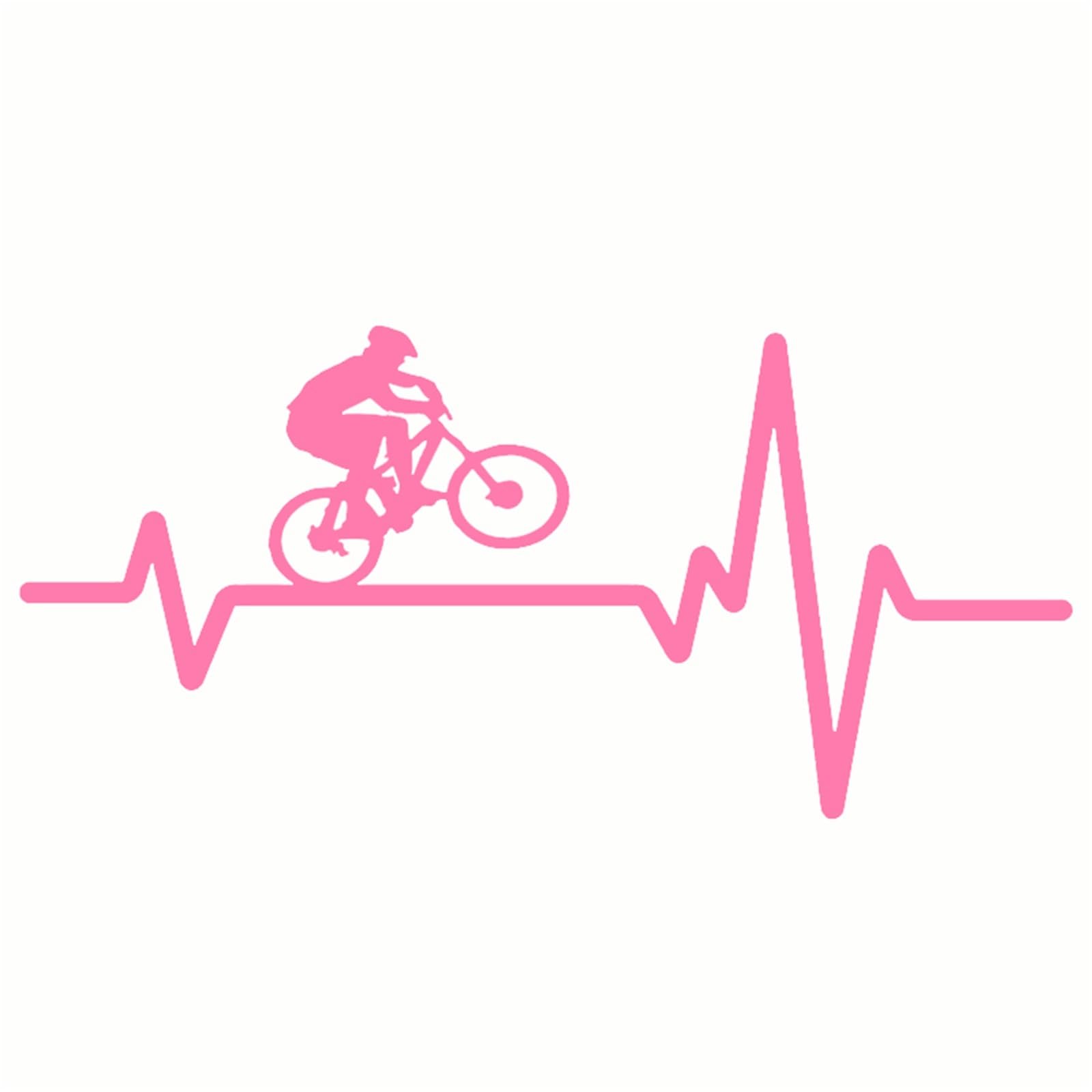 HAfgDJ Motorcycle Car Sticker Cycling Mountain Bike Helmet Heartbeat Stickers and Decals Funny Stickers On Car Styling Creative