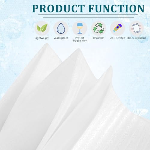 APOCHON Pacotes de 100 bolsas de espuma de almofada, bolsas de espuma de 12 x 12 polegadas para prot