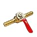 Nigo Industrial Co. AN99 Series Forged Brass Mini Ball Valve, 5/16" Hose Barb x 5/16" Hose Barb, 180 Degree Operation Handle, Rated to 600WOG (1, 5/16" x 5/16" Hose Barb)