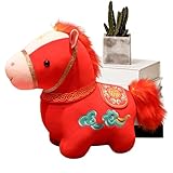 Générique Horse Mascot Plush - Auspicious Cloud Doll for Display | Plush PP Cotton Material, 20cm Size, Chinese New Year Cute Soft Decoration, Perfect for Cars, Tables Shop, Window, Bookstores Sofas