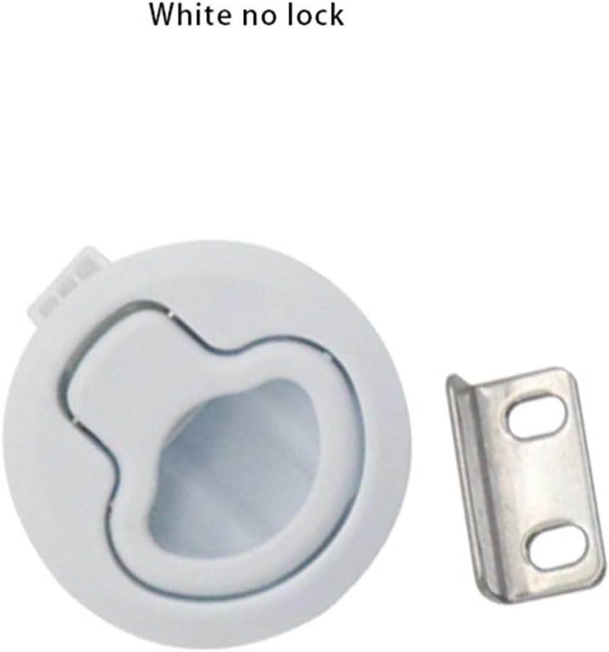 Plastic Press Embedded Concealed Handle Lock Commercial Industrial Electrical Rv Trailer Toolbox Panel(White no Lock)