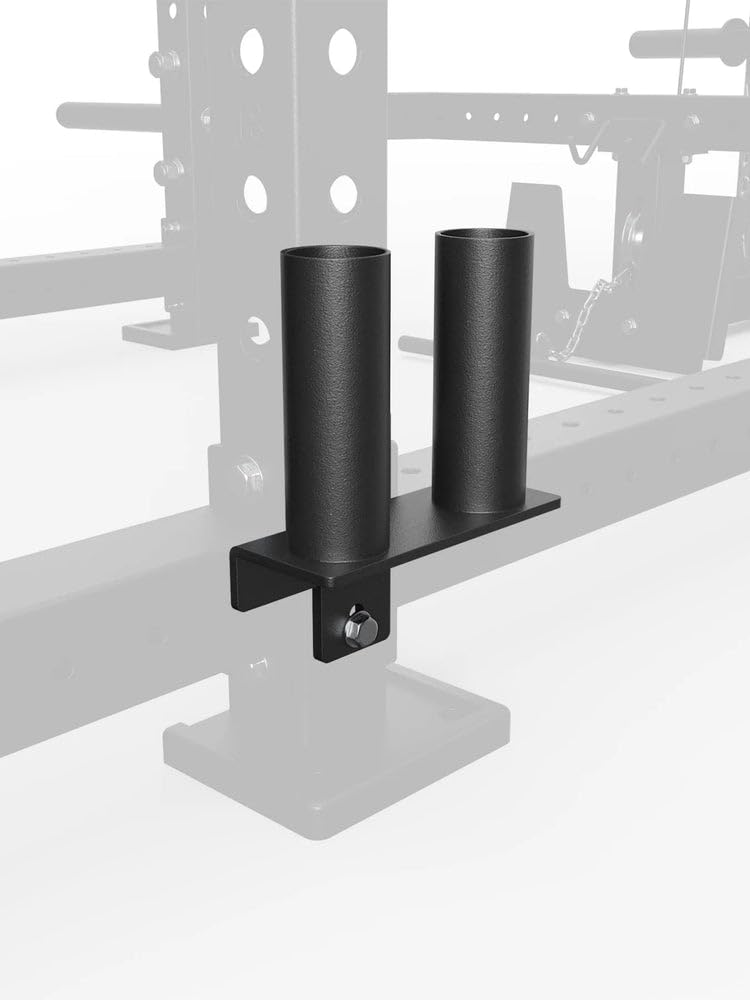 ATLETICA R8 Double Bar Holder | Compatto e salvaspazio | Per la conservazione verticale di due aste da 50 mm all'interno o all'esterno sul rack R8 | verniciato a polvere