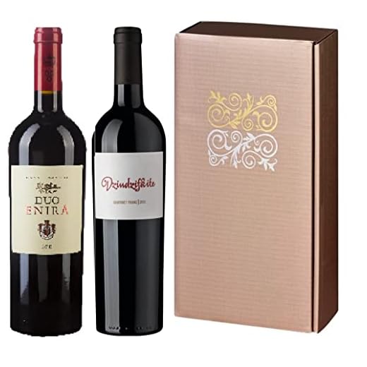 Geschenkpaket"Zum edlen Festessen" mit 2 Flaschen Rotwein aus Bulgarien