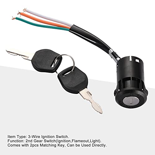 3-Wire Ignition Key Lock Switch For Go-Kart ATV 110CC 125CC 150CC 250CC