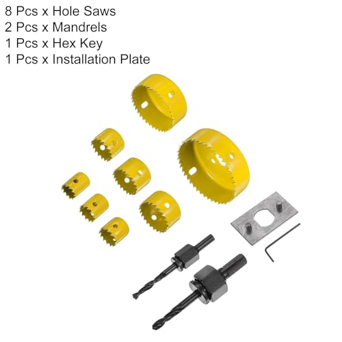 Kit set de brocas de sierra de 8 piezas de 19 mm a 64 mm miniatura 3