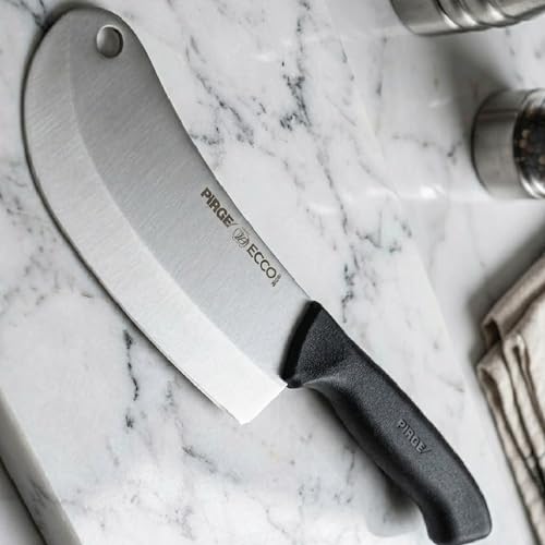 Pirge Ecco Zwiebelmesser 19 cm – Edelstahl, breite, gebogene Klinge, Zwiebel- und Salatschneider