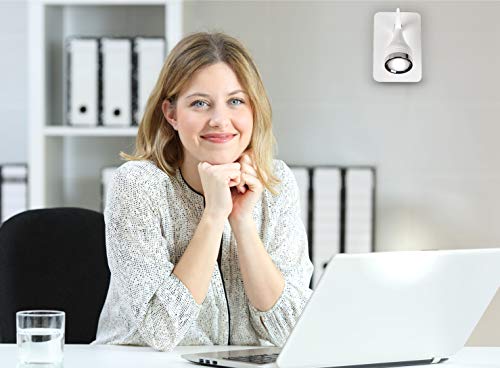 Applique murale LIX, spot LED, spot réglable et rotatif pour intérieur, lumière blanche chaude, 5 W et 450 lumens, 3000 K, finition laquée blanche combinée avec chrome - Image 3