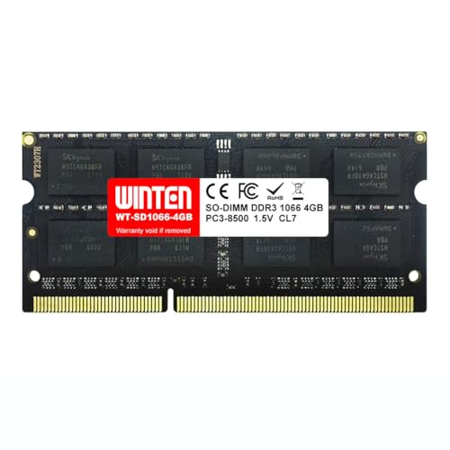 WINTEN m[gPCp DDR3-1066 4GB 204Pin CL7 1.5V SODIMM SDRAM [ ݃[y5Nۏ؁Eۏ؁zWT-SD1066-4GB 0606