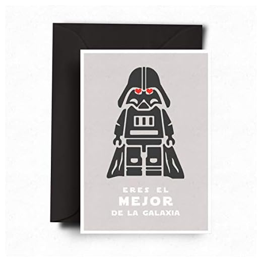 Tarjeta Día del Padre ⎪Postal Día del Padre Star Wars⎪Regalo Original Guerra de las Galaxias⎪ ATENCIÓN: no es doble ⎪Tarjeta cumpleaños hombre original