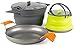 Sea to Summit X-Set 32 (3 Piece) X-Pot & X-Pan & X-Kettle, 2.8 Large/8"/1.3 L, Orange