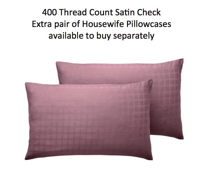 Lavish Label Luxury 400 Thread Count Duvet Cover Set (200 x 200 CM) with 2 pillowcases (50 x 75 CM), Wine, Double - Image 4