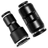 NANLACH 10mm OD x 8mm OD Pneumatic quick Connector Push to Connect fittings Straight reducer Union/Coupler (Pack of 10)