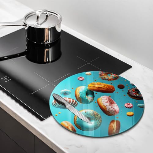 Planche a decouper induction ultra resistante Wallfluent 40cm motif beignets