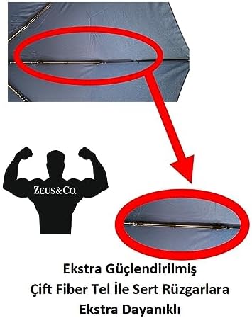 Zeus&Co. Ekstra Güçlü Ekstra Dayanıklı Tam Otomatik Şemsiye - Görsel 3