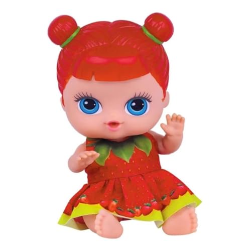 Brinquedo Boneca Coleção Frutinhas Cheirinho de Frutas Morango 19cm em Plástico Vinil Articulada Cotiplas - 2508