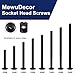 MewuDecor M8 x 110mm Black Flat Head Socket Head Screw Furniture Bolts and Barrel Nuts, with Allen Wrench Perfect for Furniture, 10 Sets