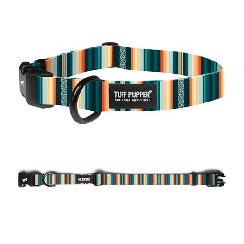 Image of Tuff Pupper Premium Adjustable Dog Collar for Small Boy & Girl Dogs, Stylish Pattern Collars Designed in USA, Quick Release Buckle, SacredTribe Print, Small (0.7 Inch Wide x 8-12 Inch Neck)
