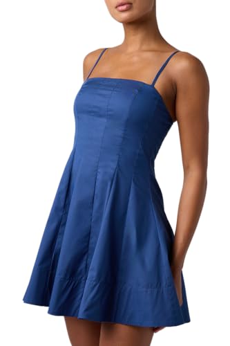 lulus a line dress Blaise Women's Casual A-Line Mini Dress, Navy, Extra Small week72025 Fitted waist sits above black mermaid prom dress Lining:Fully Lined