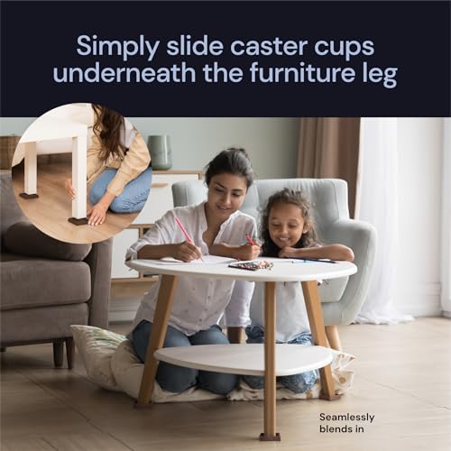 Castermaster 789554933650 Non Slip Furniture Pads- 2X2 Square Rubber Anti Skid Caster Cups thumb #5