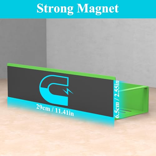 Image of HuggieGems Metal Magnetic Spice Rack for Refrigerator Green, 4 Pack | Magnetic Shelves Heavy Duty for Fridge in Kitchen, Seasoning Storage Organizer, For Oven Washer and Dryer, For Heavier Items
