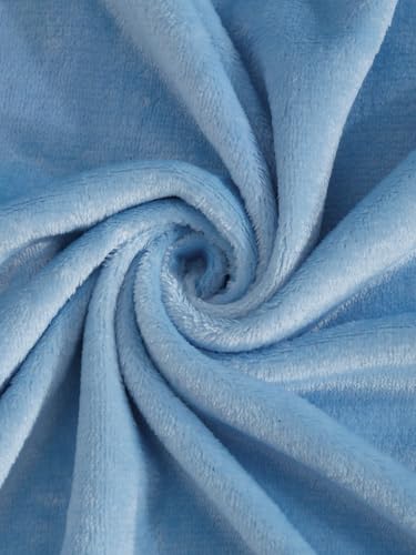 Image of Amazing Super Soft Double Bed Woollen Quilt Cover, 310TC Warm Duvet Cover, Woolen Duvet Cover /Rajai Cover /Blanket Cover /Quilt Cover King Size=90x100 Inches, Winter Blanket Cover (Sky)