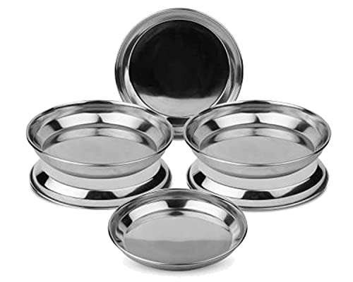 Image of BLeaf Stainless Steel-Dessert Plate /Quarter Plate (Pack of 6)