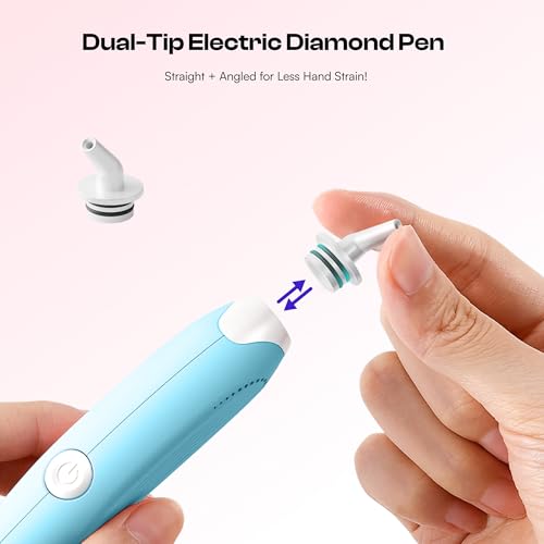 Image of Caydo Cordless Electric Diamond Painting Pen, E-Painter for Diamond Painting - Diamond Art Pen with Vacuum Technology, Ergonomic Design & Storage Tray - No Wax, Patented (Blue)