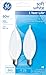 GE Bent Tip Decorative Light Bulb, 60 Watt, Candelabra Light Bulb Base, Soft White, 8-Pack