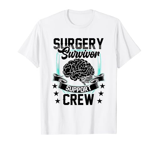 Cirugía Survivor Support Crew Aneurisma Tumor Cirugía Cerebral Camiseta