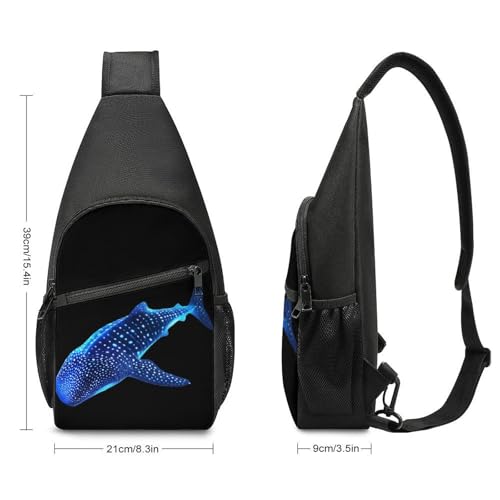 Shark Whale Big Fish Crossbody Bags for Women Men Sling Bag Bakpack Shoulder Bag Travel Hiking Daypack2