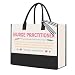 BARREEMO Nurse Practitioner Gifts for Women Female Nurse Appreciation Gifts Tote Bag 17 x 7.9 x 12.6 inches Black Canvas Waterproof Durable Portable