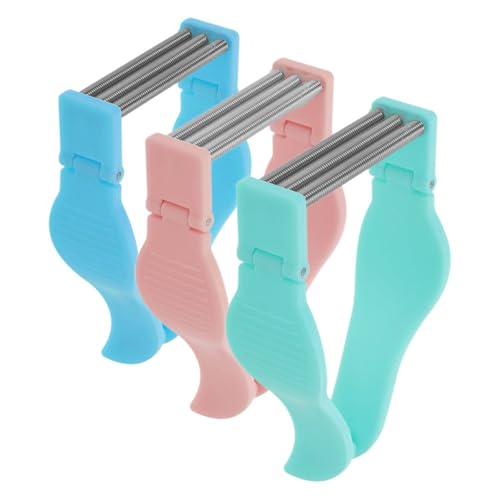 JECOMPRIS Depiladora Facial Manual de Mano 3 Piezas (azul, Rosa, Verde) Resorte para Depilación Femenina Precisa y Suave, Depilación del Vello Facial en Casa, Herramienta Portátil
