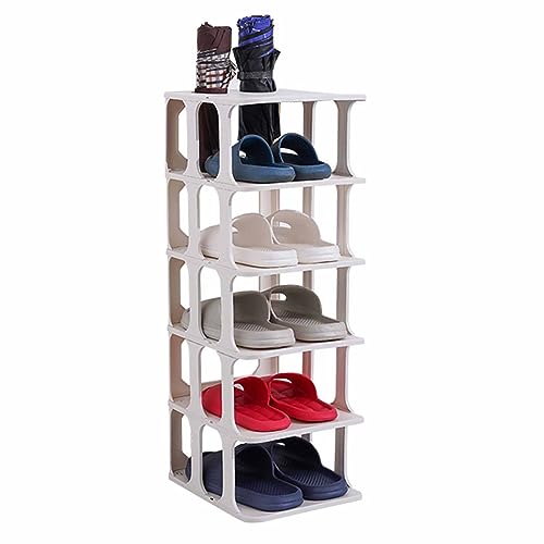Étagère à chaussures peu encombrante et armoire mince blanche pour meuble d'entrée