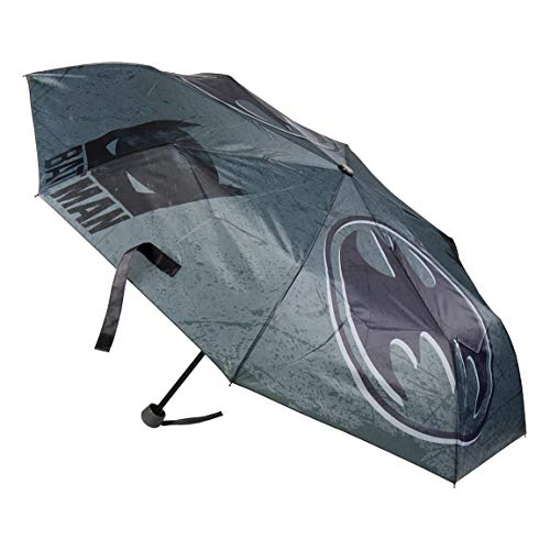Artesanía Cerdá 2300000504 Paraguas Plegable Batman, Negro con Trazas Grises, 67 x18 x18 cm